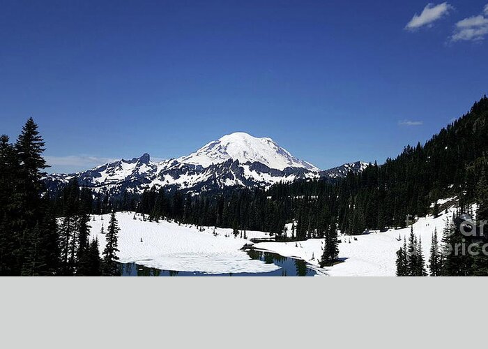 Mountain Greeting Card featuring the photograph Mt Rainier #2 by Cherie Duran