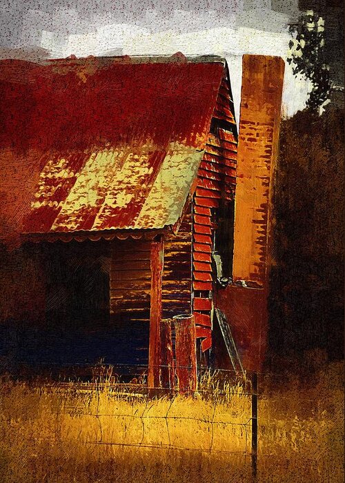 Rural Greeting Card featuring the digital art Old house in Australia #1 by Fran Woods