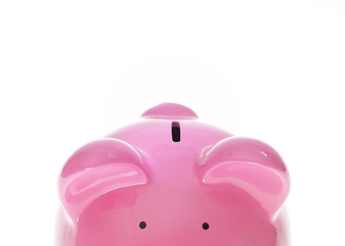 Piggy Bank Greeting Card featuring the photograph Piggy Bank #1 by Tek Image