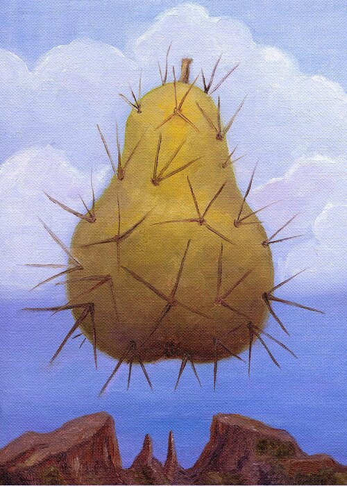 Prickly Pear Greeting Card featuring the painting Prickly Pear #1 by Victoria Page