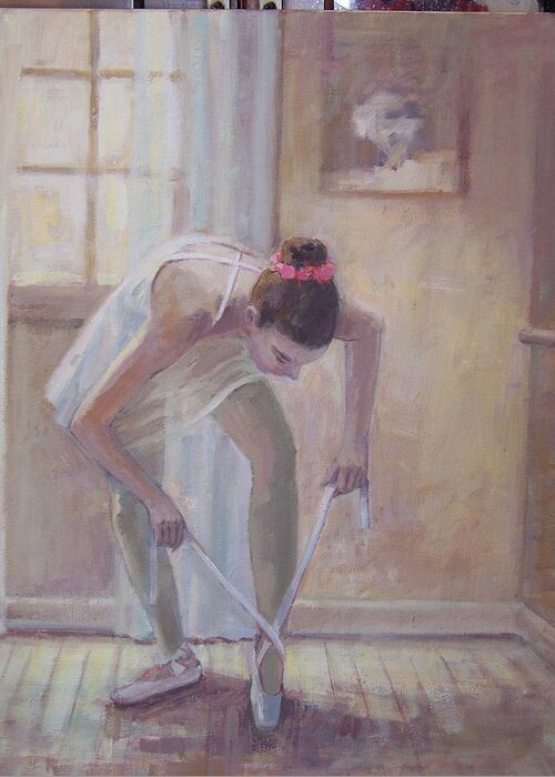  Ballerina Greeting Card featuring the painting Prima ballerina #1 by Bart DeCeglie
