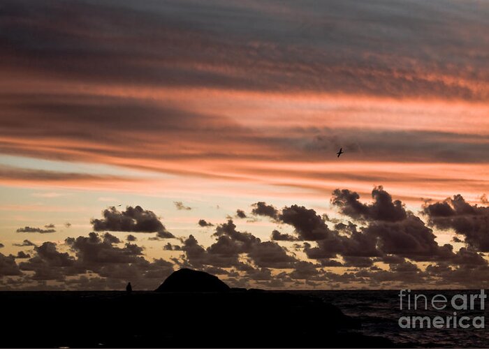 Sunset Photographs Greeting Card featuring the photograph Red Ocean Sunset #1 by Yurix Sardinelly