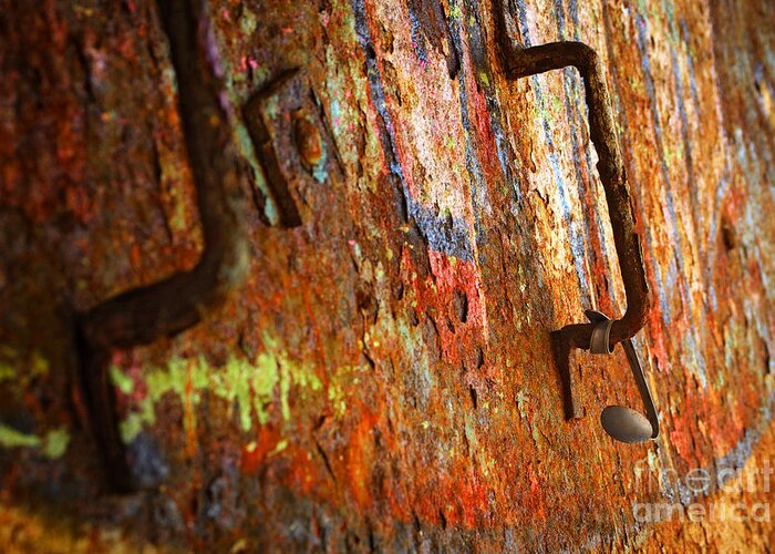 Abandoned Greeting Card featuring the photograph Rust Background #1 by Carlos Caetano