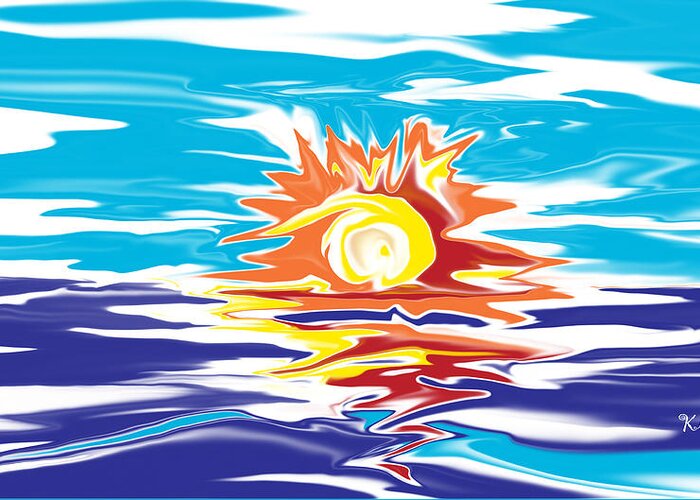 Sunrise Greeting Card featuring the digital art Sunrise by Kume Bryant