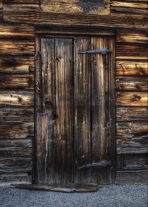Wood Greeting Card featuring the photograph The Door #1 by Nick Shirghio