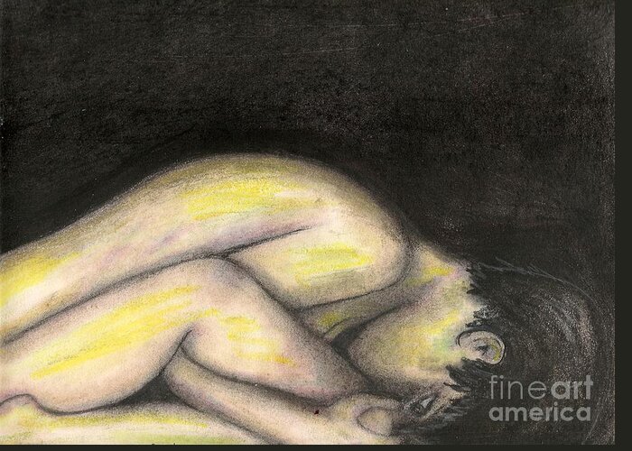  Greeting Card featuring the pastel Untitled 2007 #1 by Gustavo Ramirez