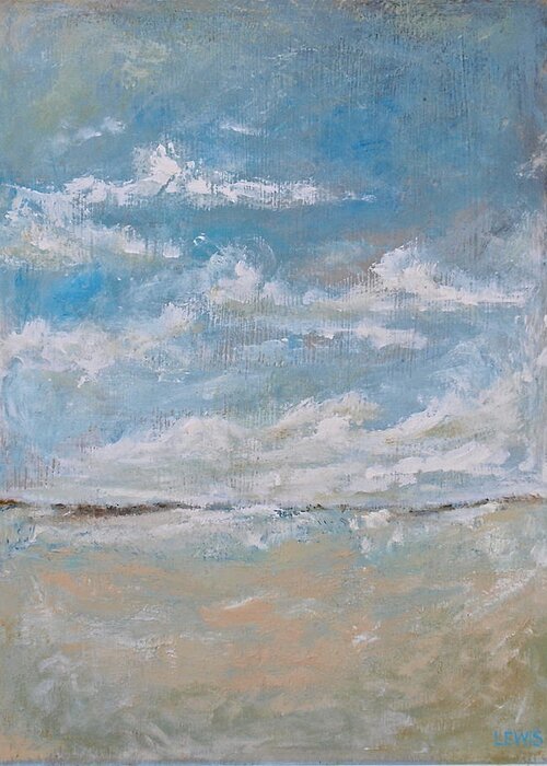 Beach Greeting Card featuring the painting Warm #1 by Ellen Lewis