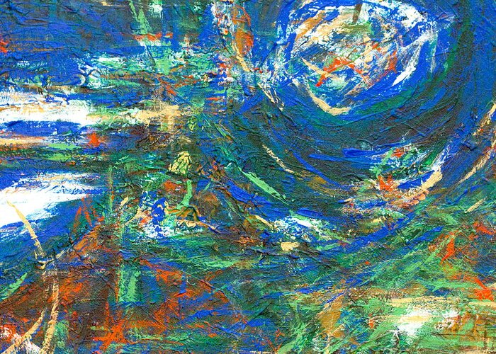 Abstract Greeting Card featuring the painting Winter Storm #1 by Scott Gearheart