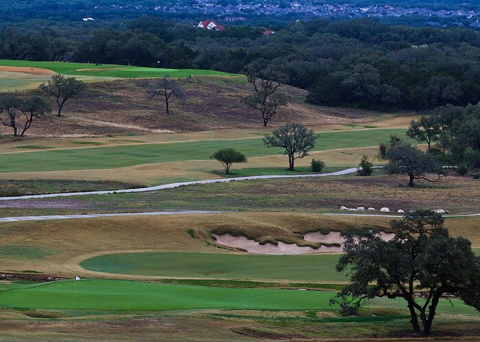 Tpc Greeting Card featuring the photograph 18th Green at TPC San Antonio by Ed Gleichman