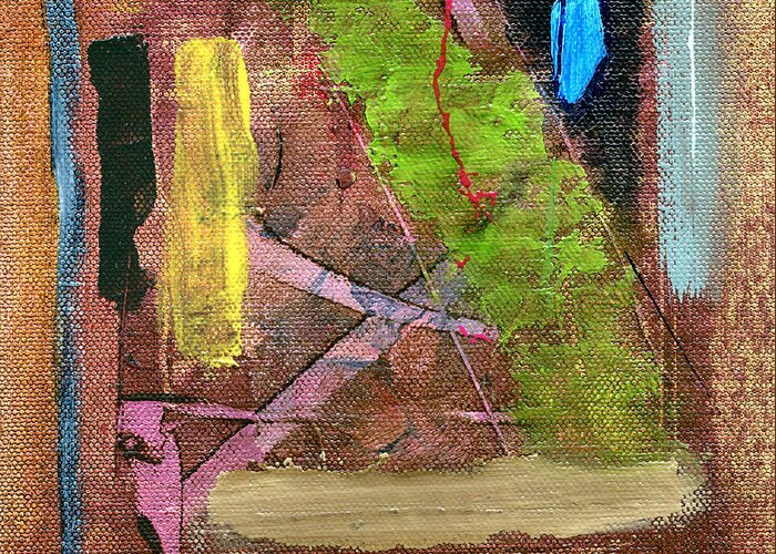 Abstract Greeting Card featuring the painting Untitled #431 by Chris N Rohrbach