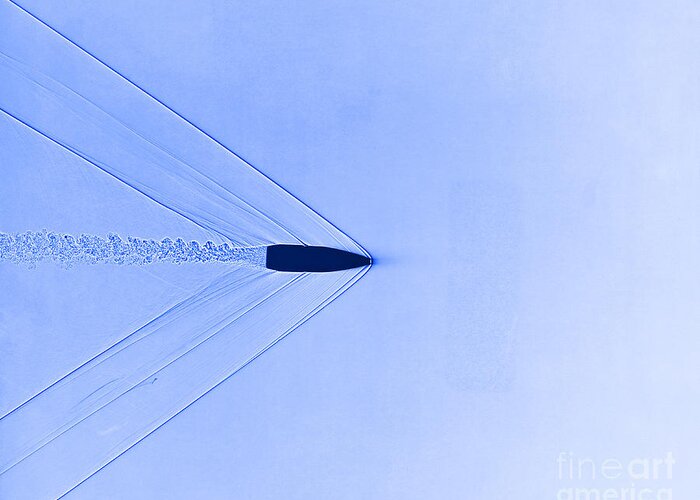 High Speed Photography Greeting Card featuring the photograph Bullet Through Air #2 by Omikron