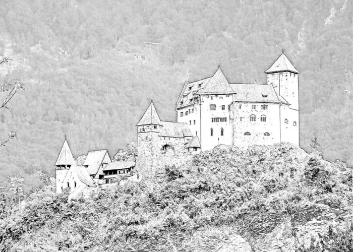 Europe Greeting Card featuring the photograph Burg Gutenberg Balzers Litchtenstein #2 by Joseph Hendrix