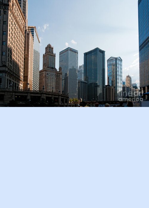 Chicago Greeting Card featuring the digital art Chicago City Center #2 by Carol Ailles