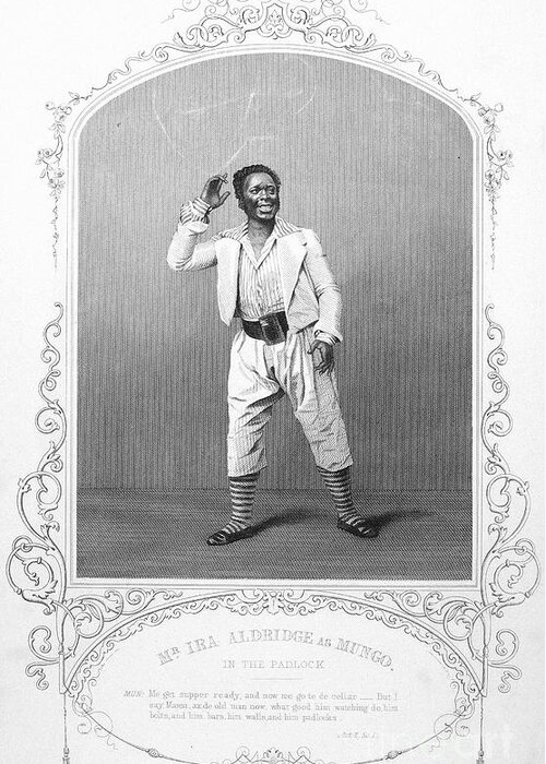 19th Century Greeting Card featuring the photograph Ira Aldridge (1807-1867) #2 by Granger