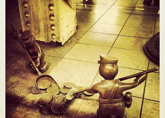  Greeting Card featuring the photograph life Underground By Tom Otterness #2 by Natasha Marco