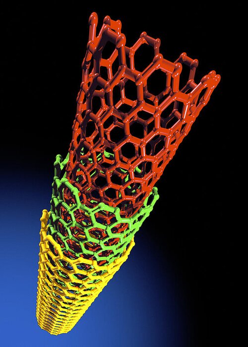Tube Greeting Card featuring the photograph Nanotube Technology #2 by Victor Habbick Visions