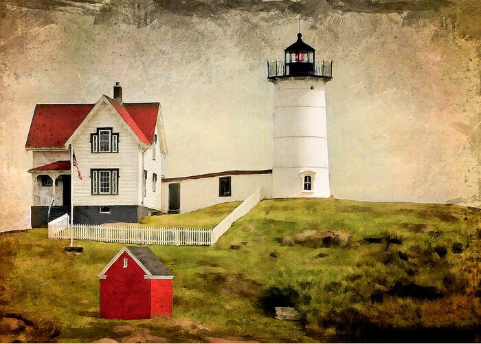  Greeting Card featuring the photograph Nubble Light #2 by Fred LeBlanc