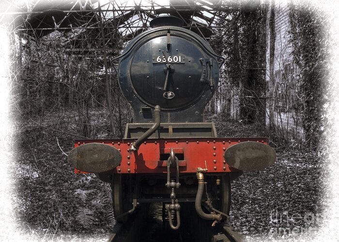 Train Greeting Card featuring the photograph Steam train memory 1 #2 by Steev Stamford