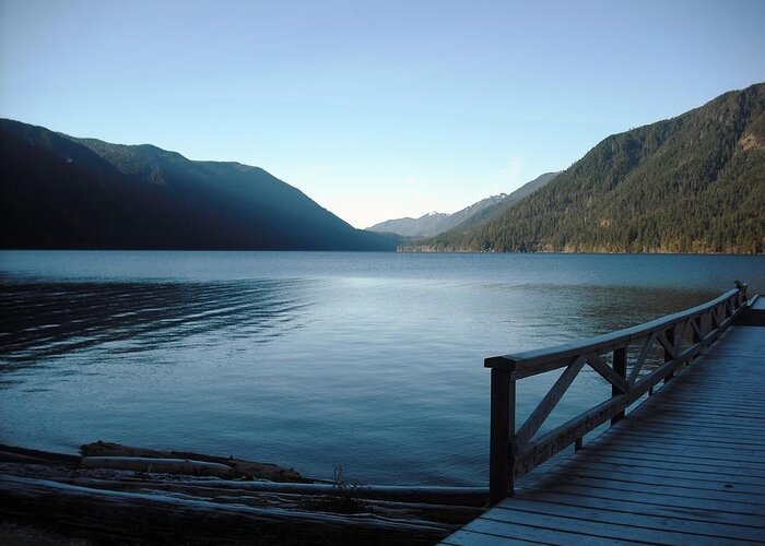 Lake Crescent Greeting Card featuring the photograph Lake Crescent by Kelly Manning