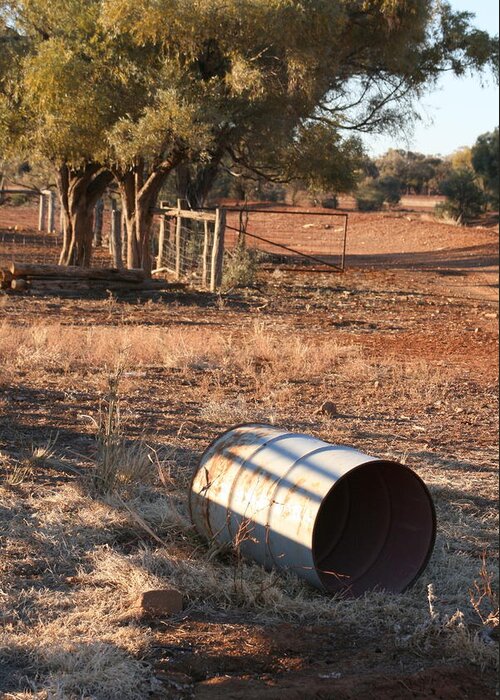 Landscape Greeting Card featuring the photograph 44 Gallon Drum by Jan Lawnikanis