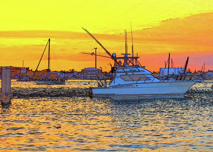  Greeting Card featuring the photograph 57- Sunset Cruise by Joseph Keane