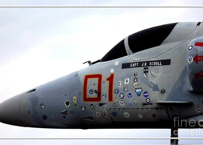 Captian Greeting Card featuring the photograph A-4E Skyhawk plane closeup by Rose Santuci-Sofranko