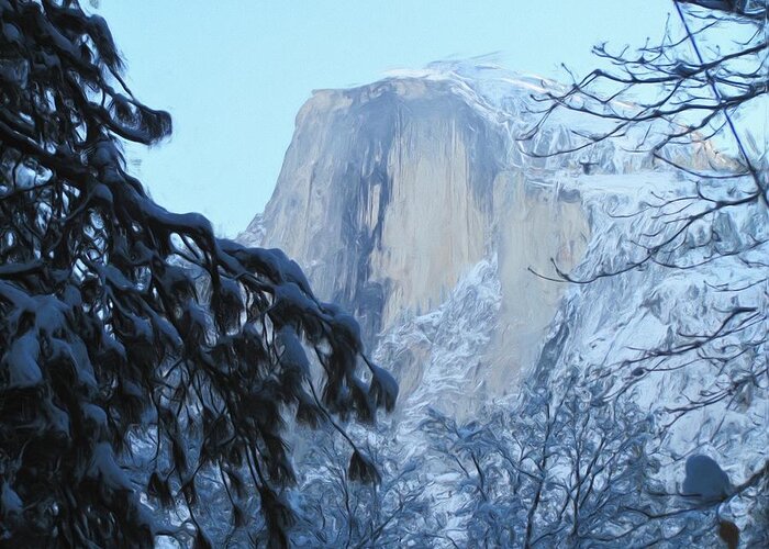 Yosemite Greeting Card featuring the photograph A Glimpse Through The Trees by Heidi Smith