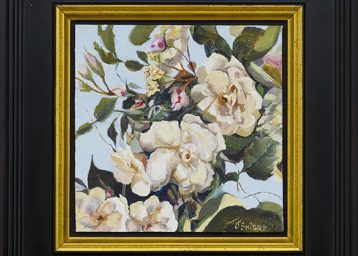  Greeting Card featuring the painting A Rose is a Rose by Joyce Snyder