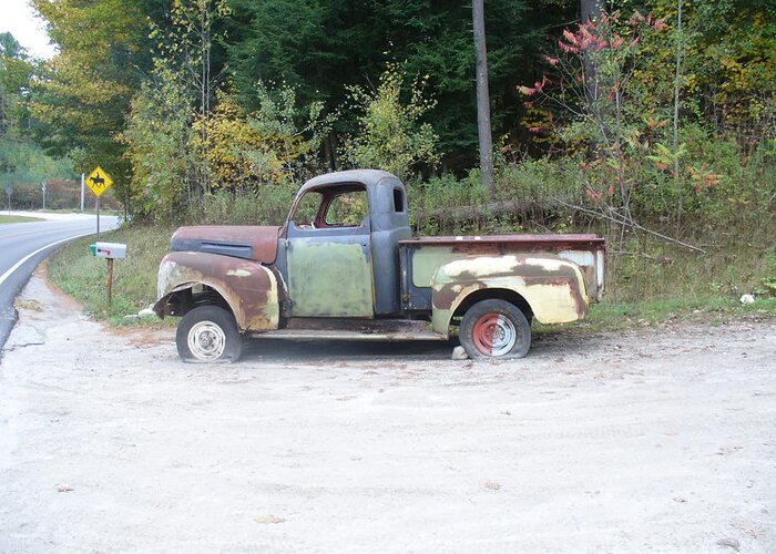 Vermont Greeting Card featuring the photograph Abandoned Truck by Joe Burns