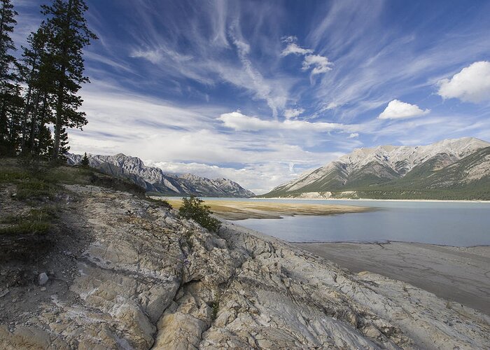 Mp Greeting Card featuring the photograph Abraham Lake Created By Bighorn Dam by Matthias Breiter