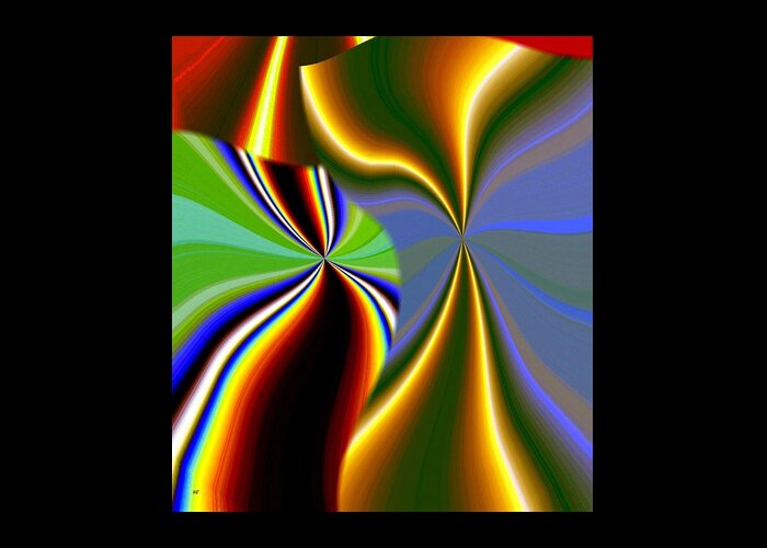 Abstract Fusion Greeting Card featuring the digital art Abstract Fusion 52 by Will Borden