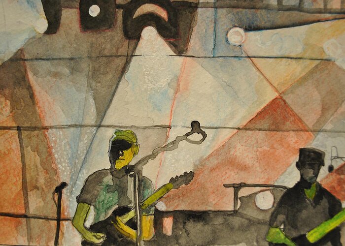 Umphrey's Mcgee Greeting Card featuring the painting Abstract Special by Patricia Arroyo