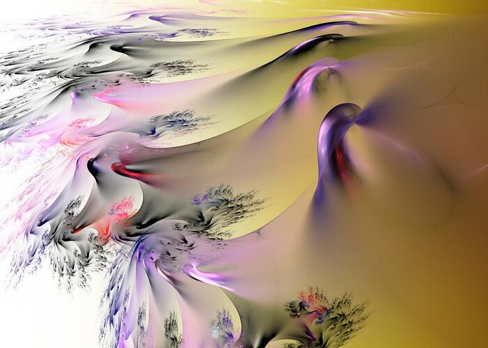 Fine Art Greeting Card featuring the digital art Abstract Vista by David Lane