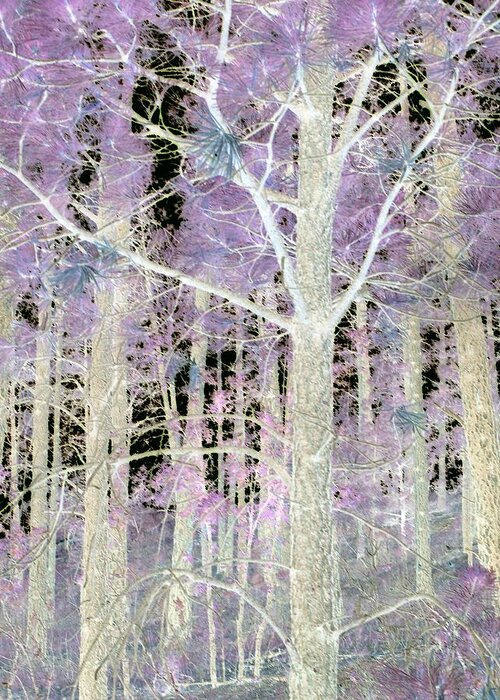 Abstract Greeting Card featuring the photograph Alter World Forest 2 by Megan Ford-Miller