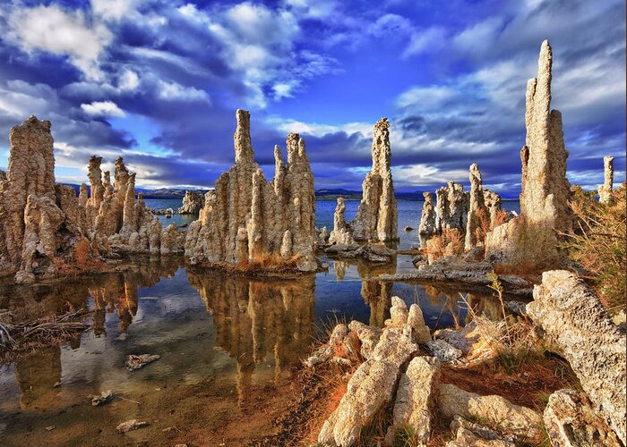 Tufa Greeting Card featuring the photograph Among The Tufas by Beth Sargent