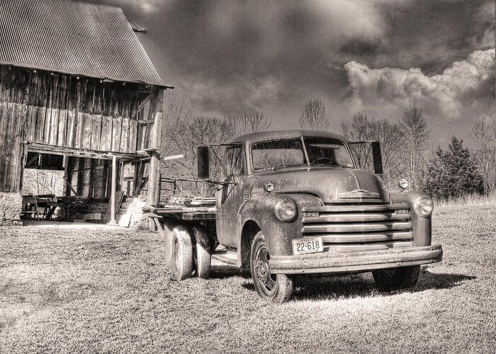 Chevrolet Greeting Card featuring the photograph And Drive Them Old Trucks by William Fields