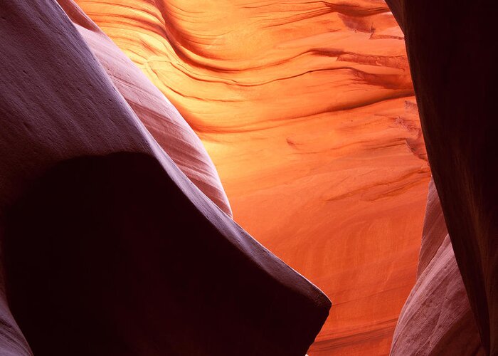 Arizona Greeting Card featuring the photograph Antelope Canyon Square by Bob and Nancy Kendrick