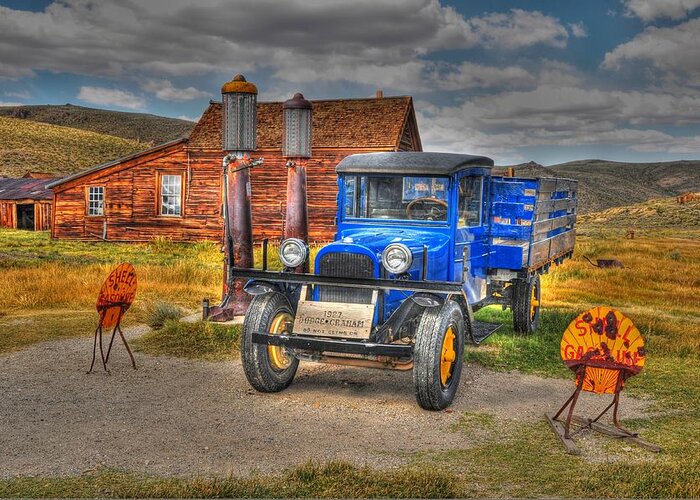 Antique Greeting Card featuring the photograph Antique Truck in Bodie by Bruce Friedman