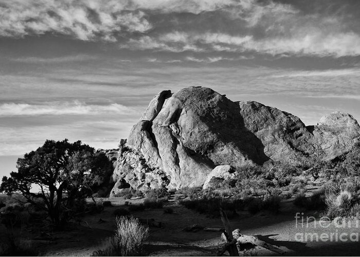 Arches National Park Greeting Card featuring the photograph Arches Black and White by Wilma Birdwell