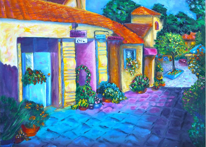 Artist Greeting Card featuring the painting Artist Village by Diana Haronis