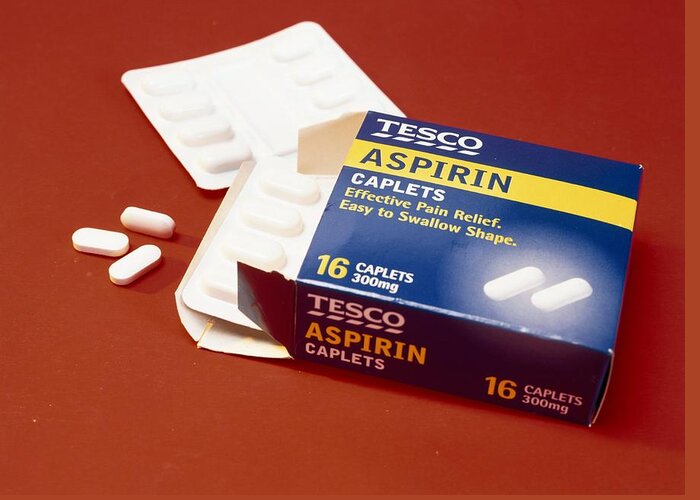 Aspirin Greeting Card featuring the photograph Aspirin Tablets by Andrew Lambert Photography