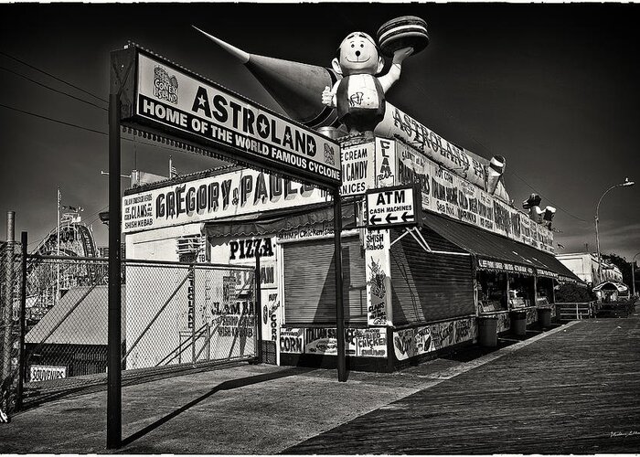 Coney Island Greeting Card featuring the photograph Astroland - Coney Island - Brooklyn NY by Madeline Ellis