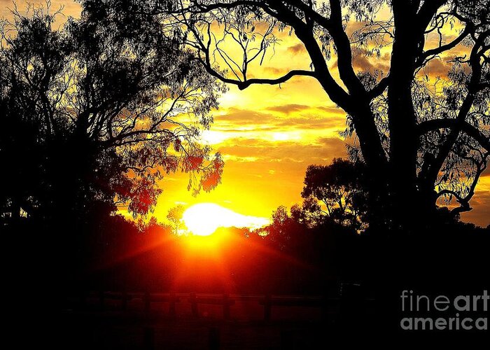 Australia Greeting Card featuring the photograph Aussie Sunset by Blair Stuart