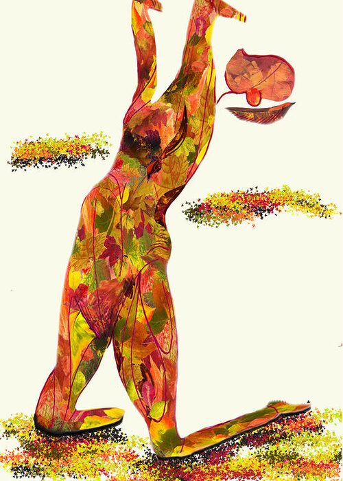 Autumn Raiment Greeting Card featuring the digital art Autumn Raiment by Shelley Bain