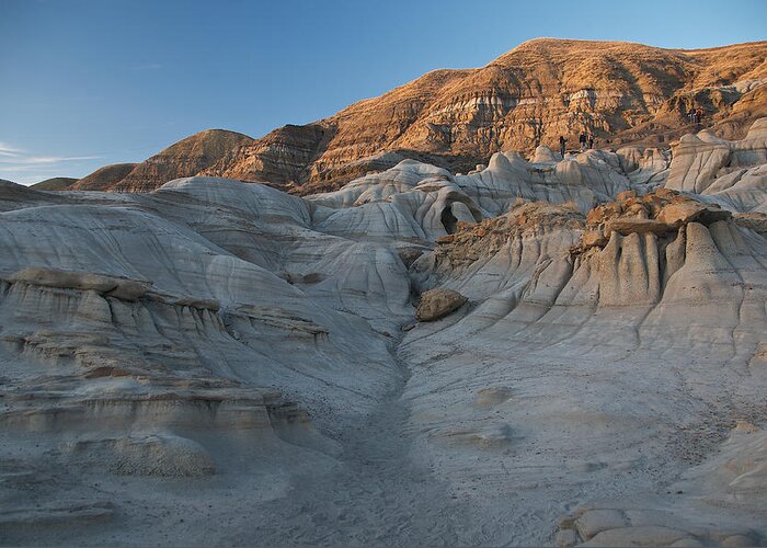 Hoodoos Greeting Card featuring the photograph Badlands Sunset by David Kleinsasser
