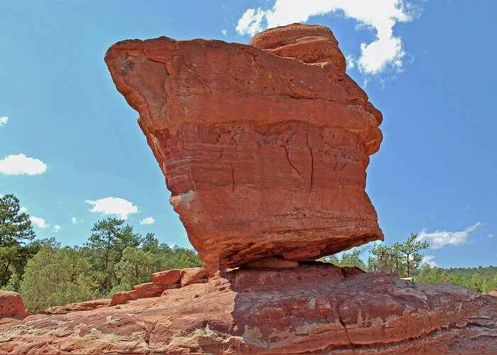 Garden Of The Gods Greeting Card featuring the photograph Balanced Rock by Bill Hosford