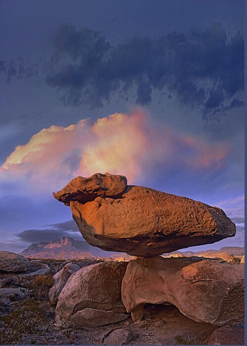 Mp Greeting Card featuring the photograph Balancing Rock Formation, Guadalupe by Tim Fitzharris
