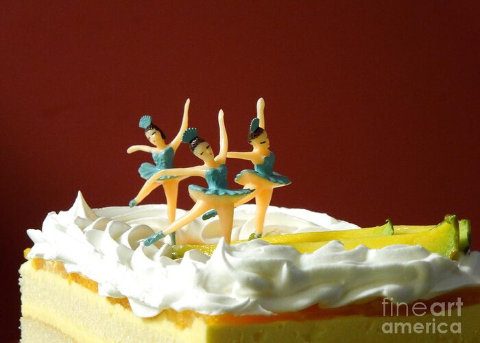 Cake Greeting Card featuring the photograph Ballet on Cake by Renee Trenholm