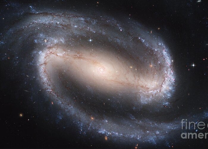 Space Greeting Card featuring the photograph Barred Spiral Galaxy, Ngc 1300 by Nasa