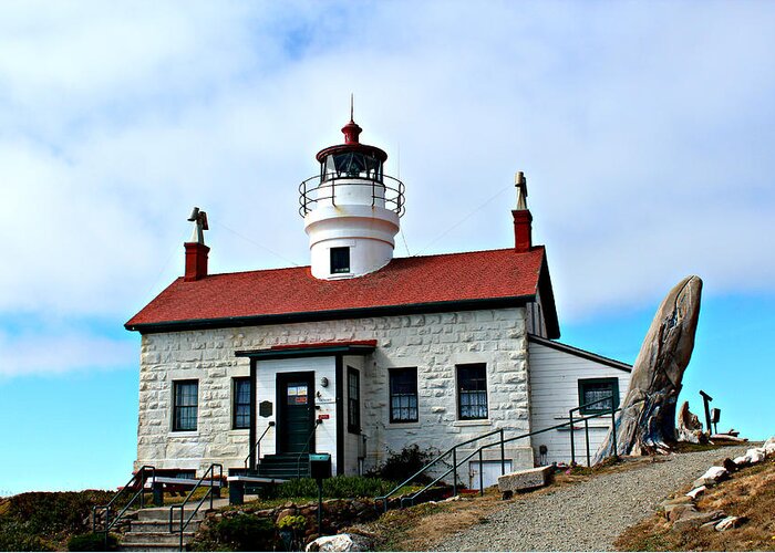 Lighthouse Greeting Card featuring the photograph Battery Point Lighthouse by Jo Sheehan